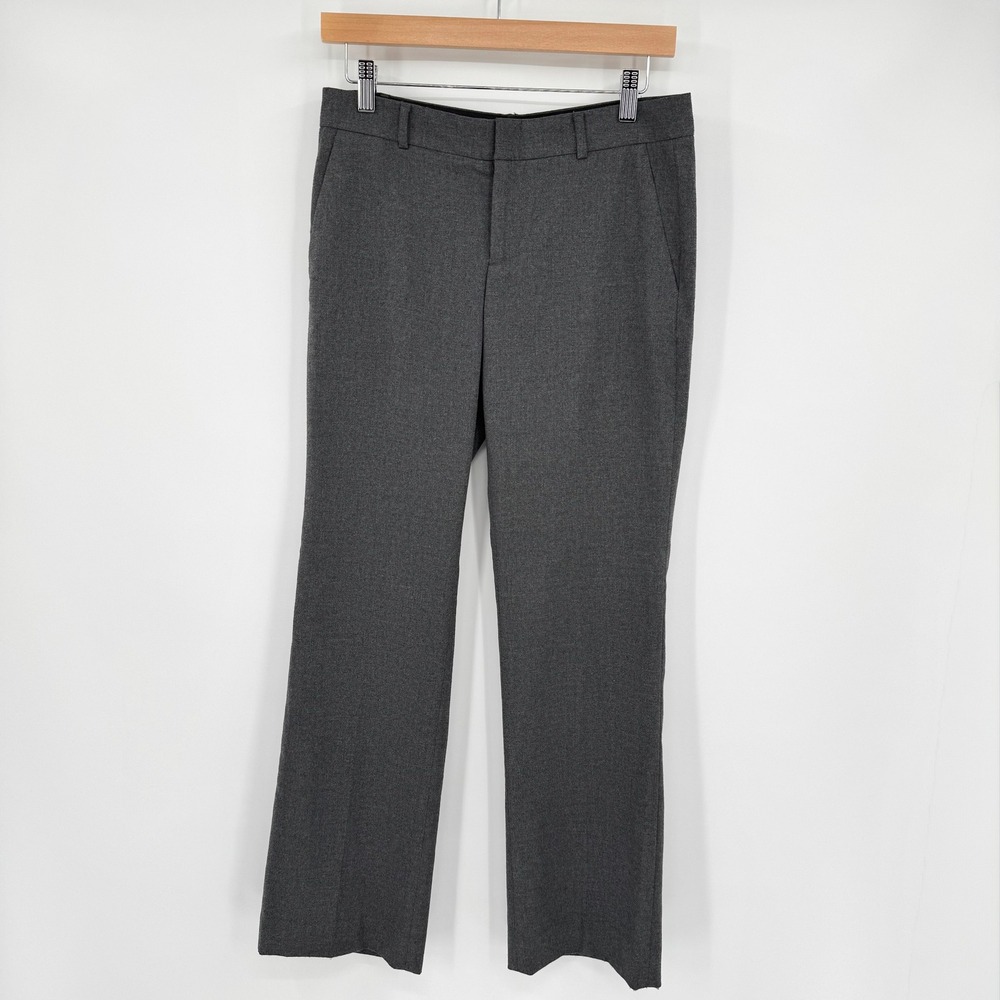 Banana Republic Martin Fit Charcoal Gray Straight Leg Dress Pants Womens 4P